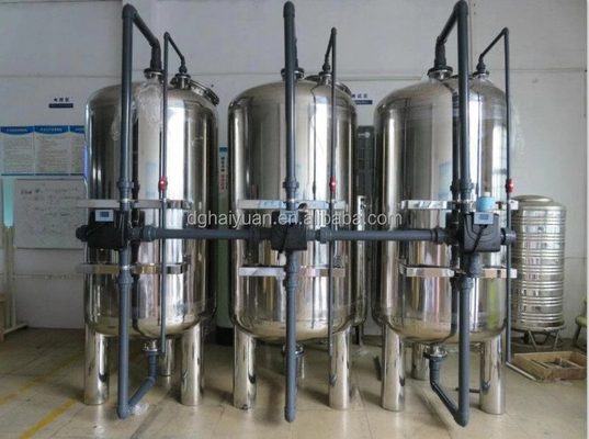 2500L/H কার্বন ইস্পাত স্টেইনলেস স্টীল সক্রিয় কার্বন কোয়ার্টজ বালি ফিল্টার